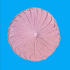 URBAN OUTFITTERS VELVET PURPLE PINK THROW PILLOW ROUND